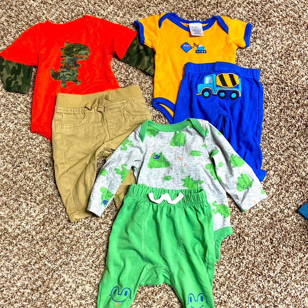 0-3 month outfit set bundle